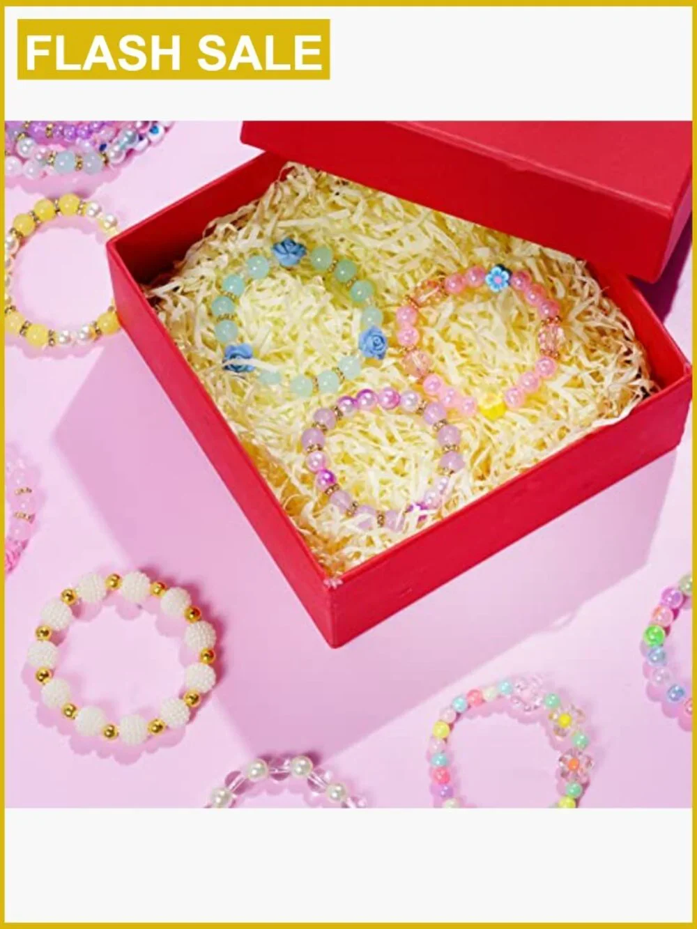 24 Pcs Princess Beaded Bracelets Girls Costume Jewelry Party Favors